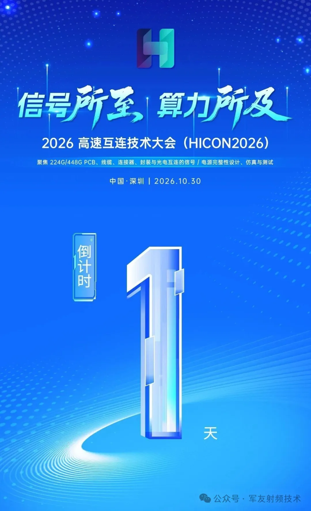 信号所至，算力所及！倒计时1天，军友射频/达通电子诚邀您共赴HICON2026